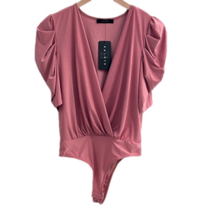 21 saints plunging bodysuit top women’s size medium new light pink